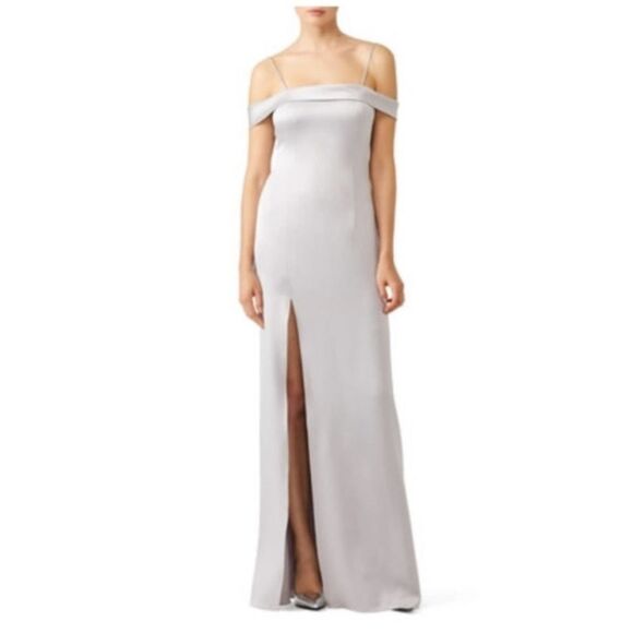 Halston Heritage Silver‎ Maxi Gown 4 - Picture 1 of 10